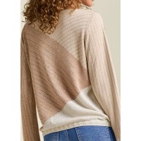 Colorblock Sweater   - Gold Multi