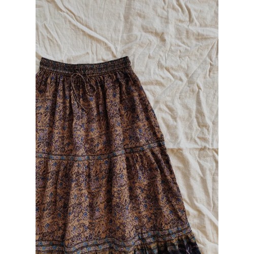 KATERINA SKIRT GOLD FLORAL