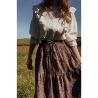 KATERINA SKIRT GOLD FLORAL