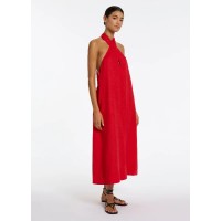 Jetset Low Back Halter Dress - Rosso