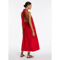 Jetset Low Back Halter Dress - Rosso