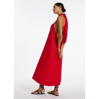 Jetset Low Back Halter Dress - Rosso