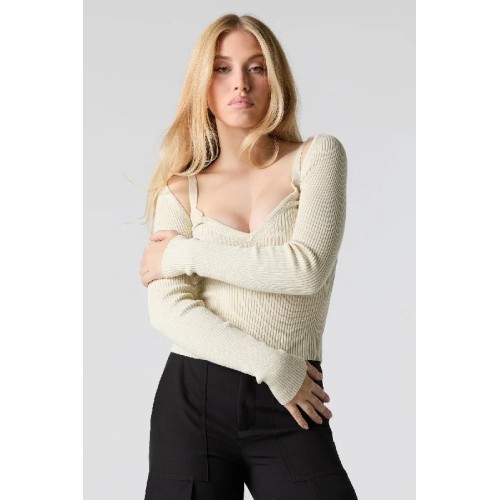 Ribbed Knit Tank & Bolero 2 Piece Set