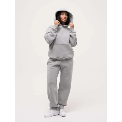 Loose Kangaroo Pocket Hooded Pant Sets