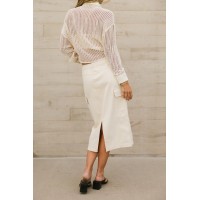 Damon Cargo Skirt in Oatmeal