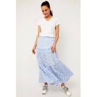 Bea Organic Cotton Skirt | Shell Marina Blue