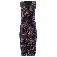 Plunge Sequin Midi Dress - Fantasy Sequins