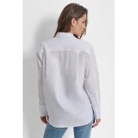 RHINESTONE LOGO POCKET SHIRT