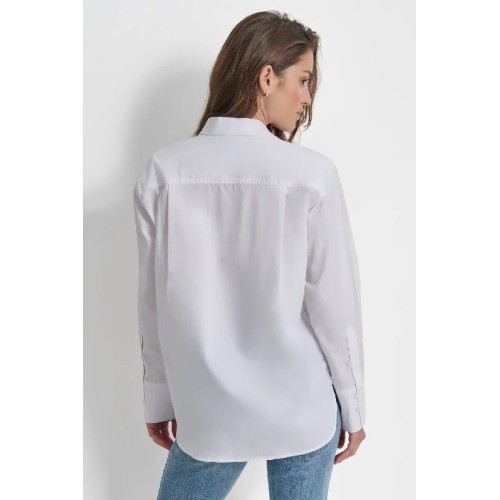 RHINESTONE LOGO POCKET SHIRT