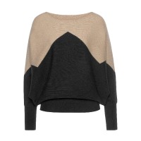 Colorblock Sweater - Black & Tan