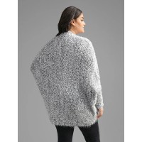 Heather Arc Hem Dolman Sleeve Cardigan