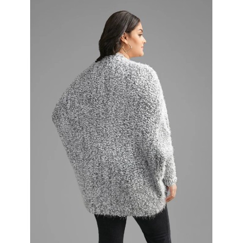 Heather Arc Hem Dolman Sleeve Cardigan