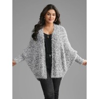 Heather Arc Hem Dolman Sleeve Cardigan