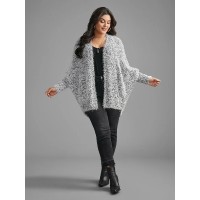 Heather Arc Hem Dolman Sleeve Cardigan