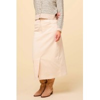 Mallory Stretch Corduroy Skirt | Cream