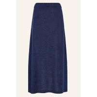 Metallic Knit Skirt | Navy/Blue