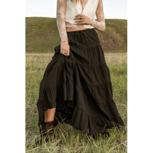 Kenzington Tiered Skirt Black