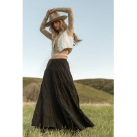 Kenzington Tiered Skirt Black