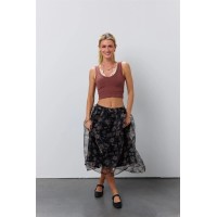 Floral Organza Skirt