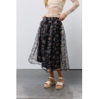 Floral Organza Skirt