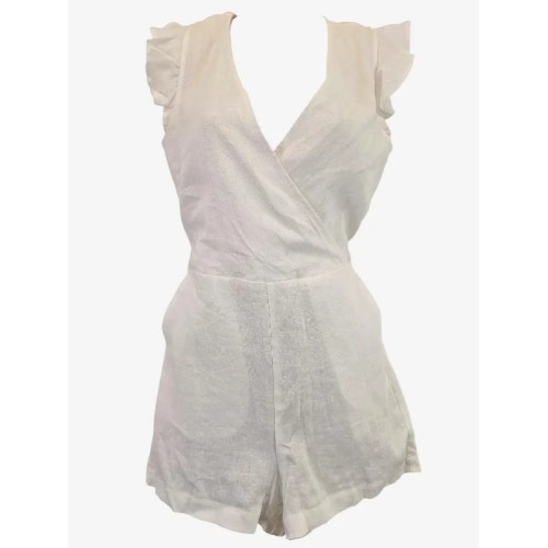 French Connection Linen Wrap Summer Playsuit Size 6