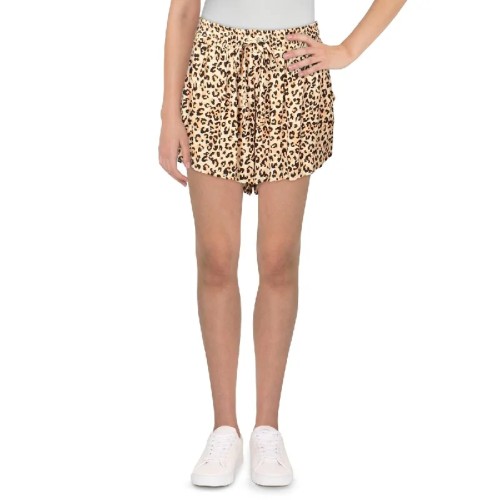 Charlie Holiday Womens Feline Short Animal Print Rayon Casual Shorts