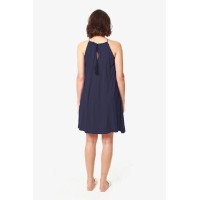 Fianna Sleeveless Bamboo Cotton Nursing Dress Navy