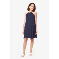 Fianna Sleeveless Bamboo Cotton Nursing Dress Navy