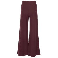 Smoothing Ponte Wide-Leg Pants - Wine