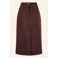 Mallory Stretch Corduroy Skirt | Chocolate