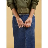 Nia Organic Stretch Denim Long Skirt