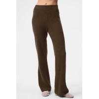 Cashmere High-Waist Plush Waffle Pant - Espresso