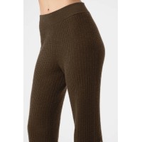 Cashmere High-Waist Plush Waffle Pant - Espresso