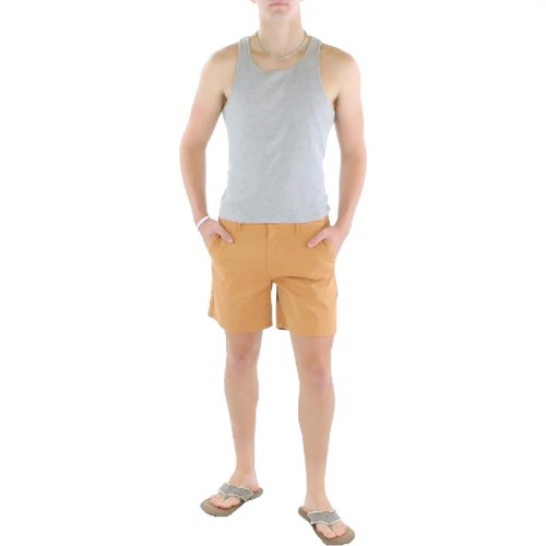 And Now This Mens Chino Mid-Rise Khaki Shorts