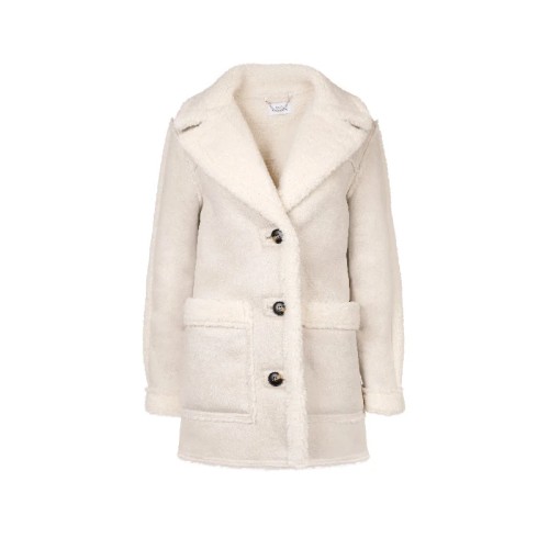 Weekend Doris Recycled Vegan Shearling Coat | Natural Stone