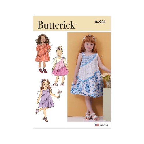 Butterick sewing pattern B6988 Children's Dresses