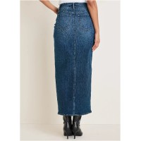 Denim Maxi Skirt - Medium Wash