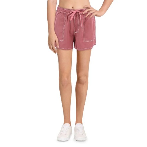 Dickies Womens Juniors Cotton Contrast Stitch Casual Shorts