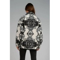 Aztec Print Jacket in Black