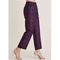 Straight Leg Jacquard Pants - Blue Multi