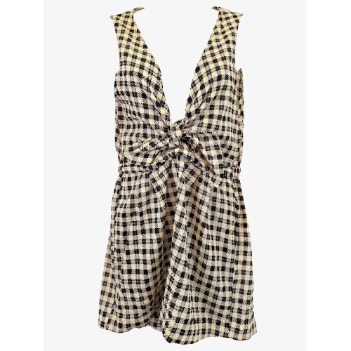 Zimmermann Checkered Front Tie Playsuit Size 12