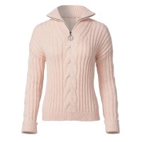 Quarter Zip Sweater - Blush