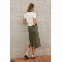 Damon Cargo Skirt in Olive