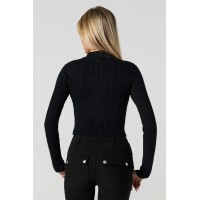 Ribbed Knit Zip-Up Cropped Sweater