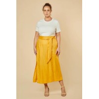 Anne Linen Skirt in Golden Hour