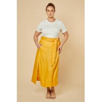 Anne Linen Skirt in Golden Hour