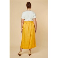 Anne Linen Skirt in Golden Hour