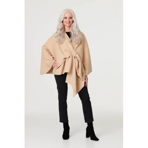 Wrap Front Asymmetric Cape Coat