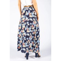 Tropical Flower Print Skirt