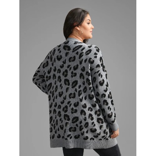 Supersoft Essentials Leopard Print Kimono Collar Cardigan